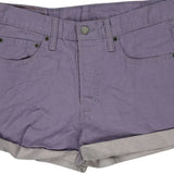 Levis Denim Shorts - 32W UK 12 Purple Cotton