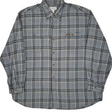 Carhartt Checked Flannel Shirt - 2XL Gray Cotton