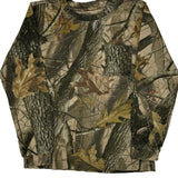 Age 10-12 Outfitters Ridge Camo Long Sleeve T-Shirt - Medium Camo Cotton