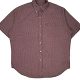 Ralph Lauren Checked Short Sleeve Shirt - Large Grey Cotton