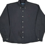 Blake Ralph Lauren Striped Shirt - Large Black Cotton
