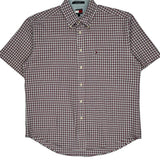Tommy Hilfiger Checked Short Sleeve Shirt - Large Red Cotton