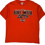 Myrtle Beach Bike Week 2013 Harley Davidson Graphic T-Shirt - XL Orange Cotton