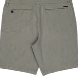 Quiksilver Checked Chino Shorts - 38W 9L Grey Cotton