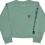 Age 3 Carhartt Long Sleeve T-Shirt - XS Green Cotton