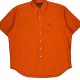 Blake Ralph Lauren Short Sleeve Shirt - XL Orange Cotton