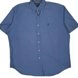 Blaire Ralph Lauren Short Sleeve Shirt - Large Blue Cotton