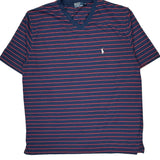 Polo By Ralph Lauren Striped T-Shirt - 2XL Blue Cotton