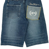 Age 10 Phat Farm Graphic Denim Shorts - Medium Blue Cotton