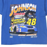 Age 10-12 Jimmie Johnson M&O Nascar T-Shirt - Medium Blue Cotton