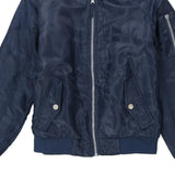 Age 12 Champion Bomber Jacket - Medium Navy Nylon Blend