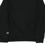 Age 11 Champion Spellout Hoodie - Medium Black Cotton Blend