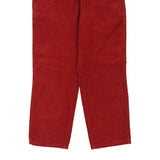 Lacoste Cord Trousers - 36W 27L Red Cotton