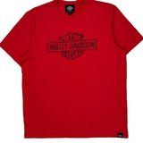 Motorcycles Harley Davidson Graphic T-Shirt - XL Red Cotton
