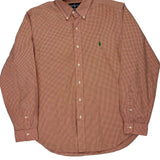 Ralph Lauren Checked Shirt - Large Orange Cotton