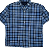 Tommy Hilfiger Checked Short Sleeve Shirt - XL Blue Cotton