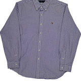Ralph Lauren Checked Shirt - Large Purple Cotton