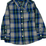 Age 3 Oshkosh Checked Shirt - 2XS Blue Cotton