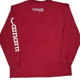 Carhartt Long Sleeve T-Shirt - XL Red Cotton