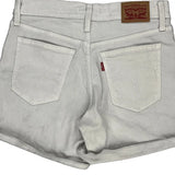 Levis Denim Shorts - 27W UK 8 White Cotton
