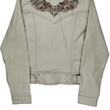 Motorcycle Harley Davidson Graphic Jacket - XL Cream Cotton