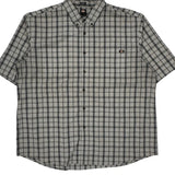 Dickies Checked Short Sleeve Shirt - 2XL Gray Cotton