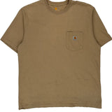 Carhartt T-Shirt - Large Brown Cotton
