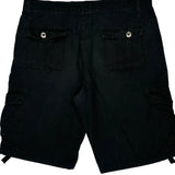 Southpole Cargo Shorts - 36W 12L Black Cotton