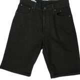 Levis Denim Shorts - 28W UK 8 Black Cotton