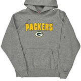 Green Bay Packers Nfl Hoodie - Large Grey Cotton Blend