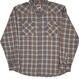Wrangler Checked Flannel Shirt - 2XL Multicoloured Cotton