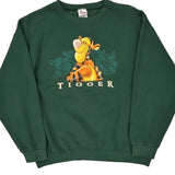 Made In Usa Tigger Disney Sweatshirt - 2XL Green Cotton