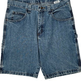 Wrangler Carpenter Shorts - 34W 10L Blue Cotton
