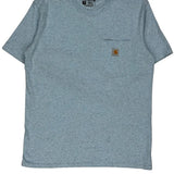 Carhartt T-Shirt - Large Blue Cotton
