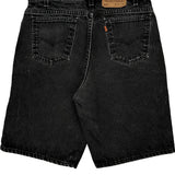 550 Orange Tab Levis Denim Shorts - 32W 9L Black Cotton