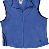 Adidas Fleece Vest - Large Blue Polyester