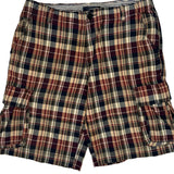 Tommy Hilfiger Checked Cargo Shorts - 36W 10L Multicoloured Cotton