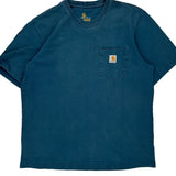 Carhartt T-Shirt - Large Blue Cotton