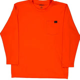 Dickies Long Sleeve T-Shirt - Large Orange Polyester