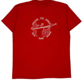 Made In USA Single Stitch Screen Stars T-Shirt - XL Red Cotton Blend