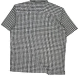 Quiksilver Checked Short Sleeve Shirt - XL Black & White Cotton
