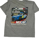Busch Light Clash Nascar T-Shirt - Large Grey Cotton