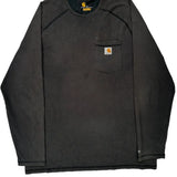 Carhartt Long Sleeve T-Shirt - XL Black Cotton Blend