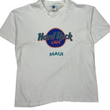 Maui Hard Rock Cafe Graphic T-Shirt - XL White Cotton