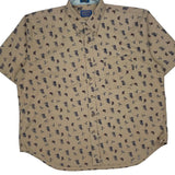 Pendleton Short Sleeve Shirt - XL Beige Cotton