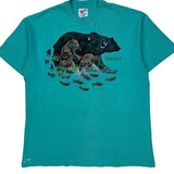 Alaska Hanes Single Stitch T-Shirt - XL Green Cotton