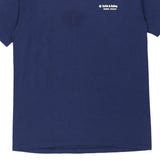 Single Stitch Hanes T-Shirt - Large Navy Cotton