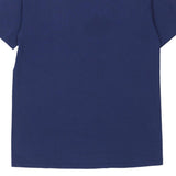 Single Stitch Hanes T-Shirt - Large Navy Cotton