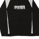 Age 15-16 Puma Spellout Track Jacket - XL Black Cotton Blend