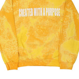 Unbranded Graphic Sweatshirt - Small Yellow Cotton Blend